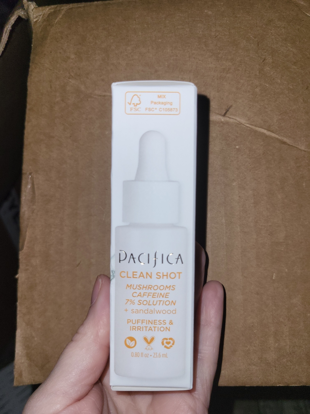 Pacifica Clean Shot Eye Primer in White with Orange Accents